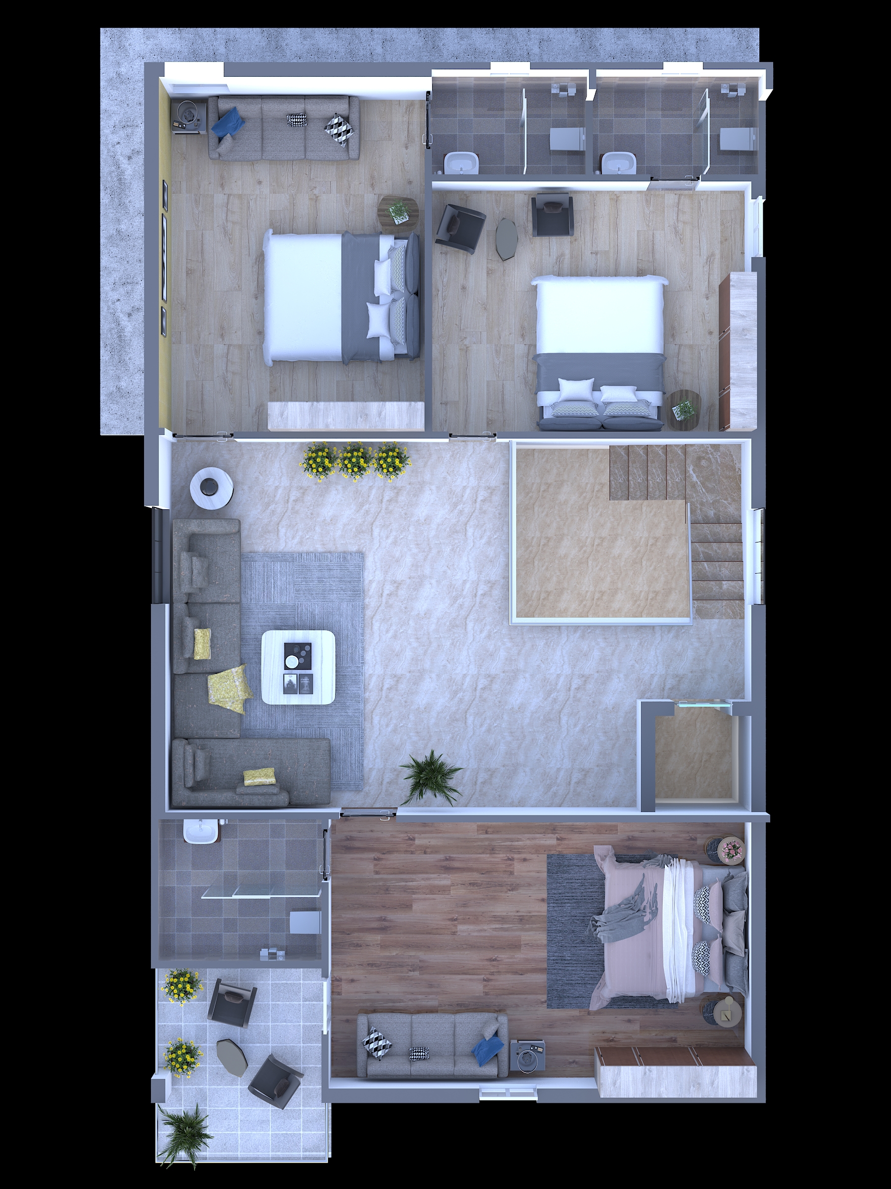 West facing first floor plan