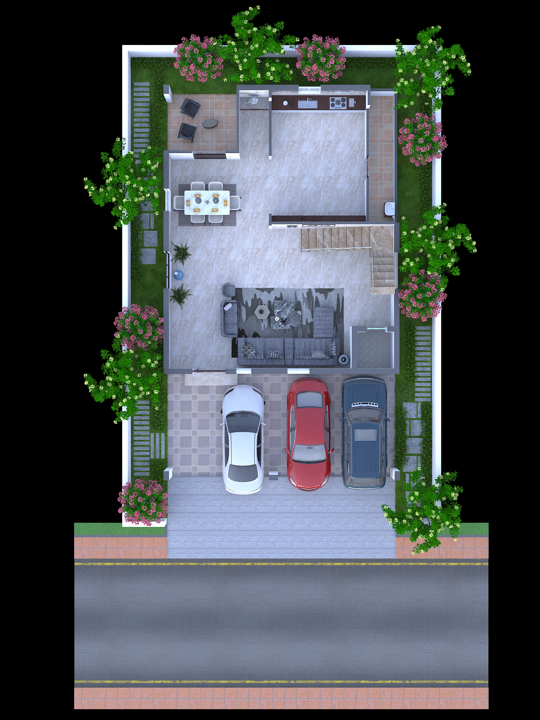 West facing ground floor plan