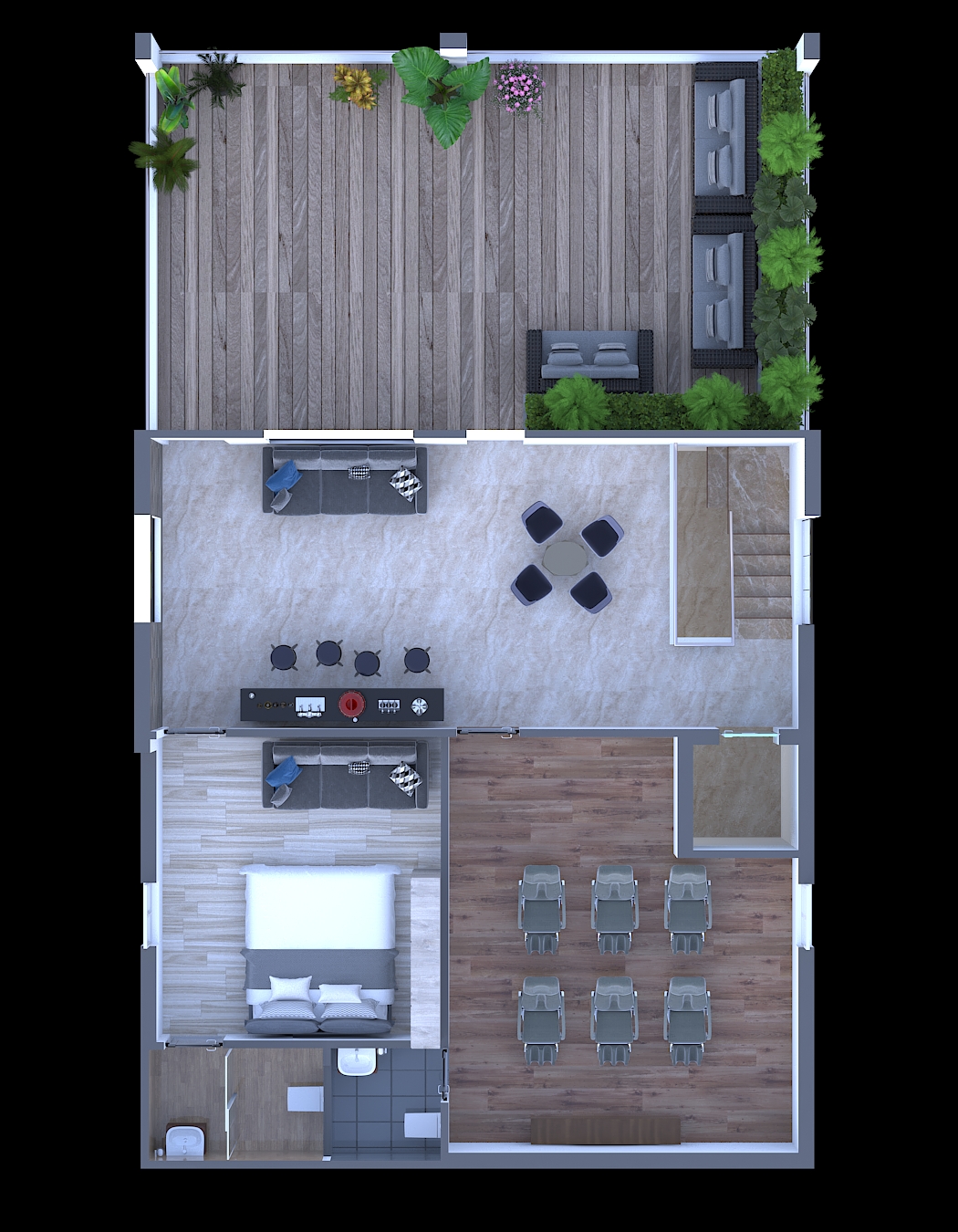 West facing second floor plan